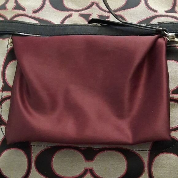 Coach Black Gray Pink Canvas Chain Strap Shoulder Tote Handbag No H1282-21161 - Picture 11 of 16